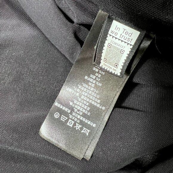 TED BAKER London Sequined Brooklyn Tube Dress Dark Brown Size L - Picture 7 of 7